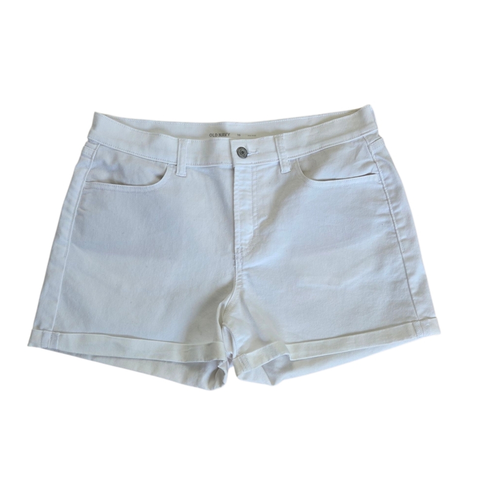 Old Navy Woman's Mid Rise White Shorts Size 10